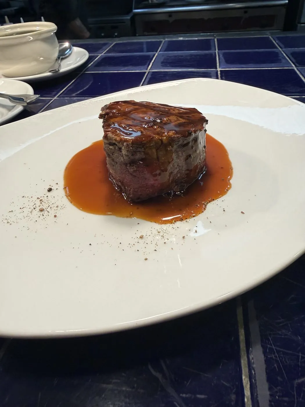 Filet mignon with demi-glace at The Blue Door in Salt Point, NY